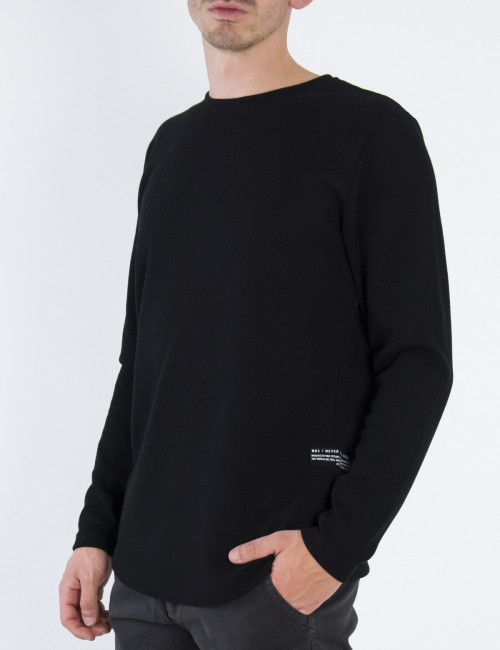 NDC ανδρική μαύρη μακρυμάνικη μπλούζα 2311370