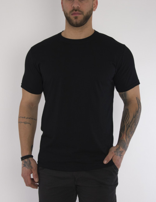 Ανδρικό μαύρο Plus Size T-shirt Everbest 2328000