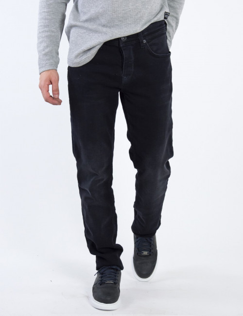 Ανδρικό Μαύρο Τζιν Παντελόνι Με Ελαφρύ Ξέβαμμα GB4981