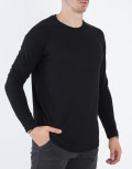 Ανδρική μαύρη μακρυμάνικη μπλούζα SWT523