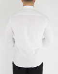 Ανδρικό βαμβακερό λευκό μονόχρωμο πουκάμισο SL65L