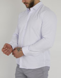 Ανδρικό βαμβακερό λευκό πουκάμισο SL110