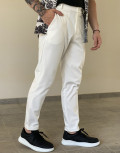Ben Tailor Ανδρικό λευκό υφασμάτινο παντελόνι Kowalski 0398Α