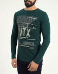 Ανδρική μακρυμάνικη μπλούζα Vortex πράσινη 03111W