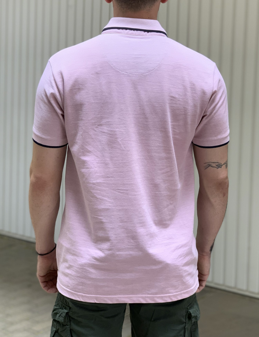 Everbest ανδρική ροζ Polo μπλούζα 212921