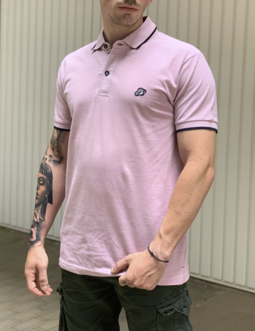 Everbest ανδρική ροζ Polo μπλούζα 212921