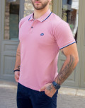 Ανδρική ροζ Polo μπλούζα Everbest 212923