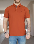 Everbest ανδρική κεραμιδί Polo μπλούζα Plus Size 222839K