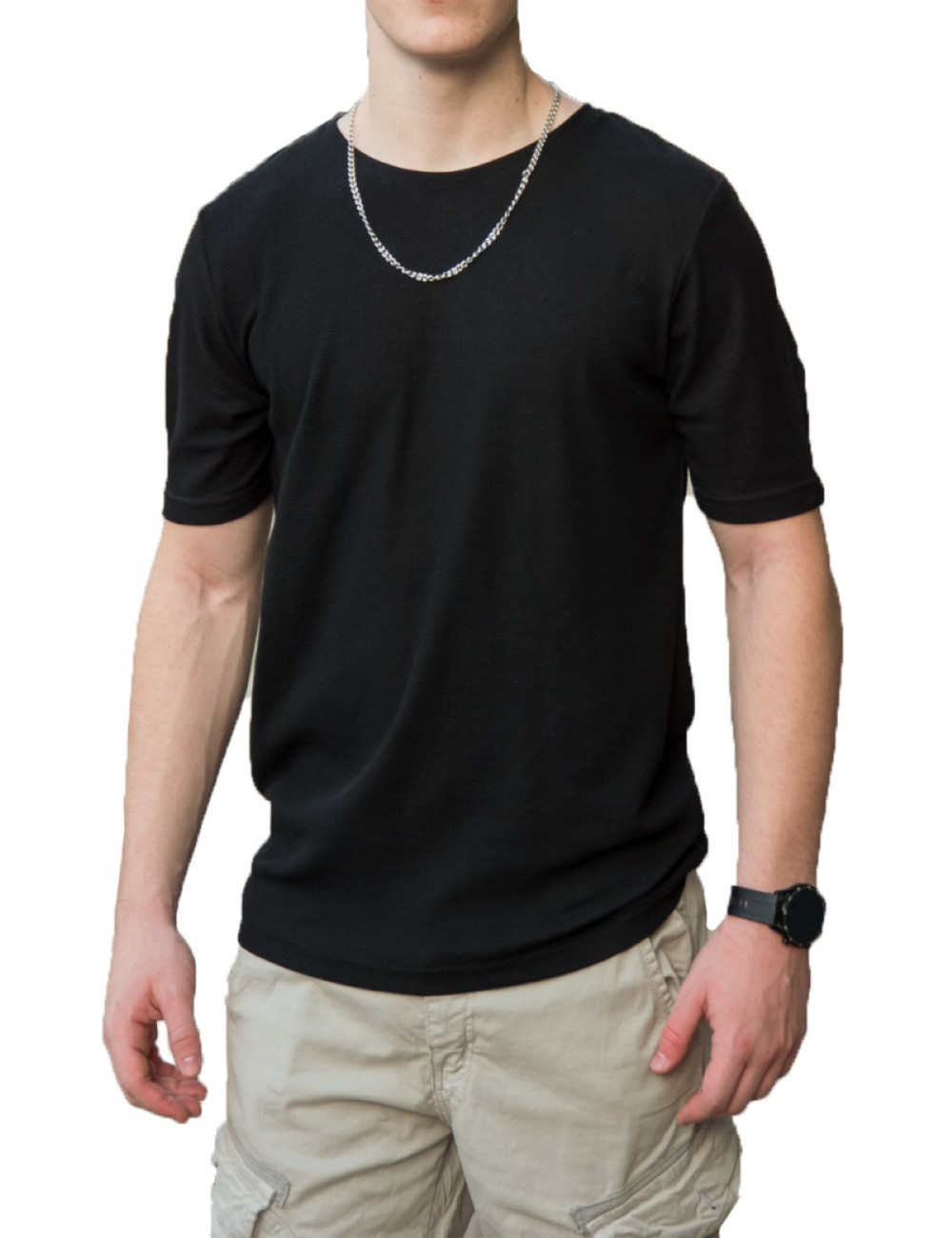 NDC ανδρική μαύρη κοντομάνικη μπλούζα 222932