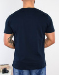 Everbest ανδρικό μπλε Plus Size Tshirt 212800F