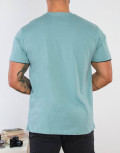 Everbest ανδρικό σιέλ Plus Size Tshirt με τύπωμα 212805S