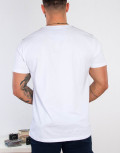 Everbest ανδρικό λευκό Plus Size Tshirt με τύπωμα 212802C