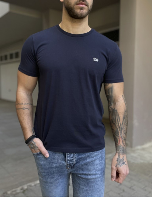 Lee SS Pach Logo Tee ανδρικό μπλε μπλουζάκι L60UFQ35