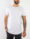 Ανδρικό λευκό Tshirt με διχρωμία The Real Brand 06409