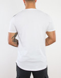 Ανδρικό λευκό Tshirt με διχρωμία The Real Brand 06409
