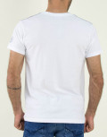 Ανδρική λευκή κοντομάνικη μπλούζα τύπωμα 19604