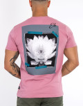 Ανδρικό ροζ Tshirt με τύπωμα στην πλάτη 20912
