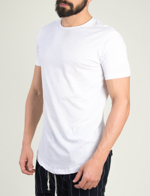 Ανδρικό λευκό t-shirt Brothers μονόχρωμο 19002F