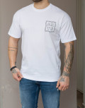 Ανδρική λευκή κοντομάνικη μπλούζα με τύπωμα NC82330