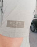 Everbest ανδρικό χακί Plus Size Tshirt με τύπωμα 222808H
