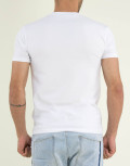 Ανδρική λευκή κοντομάνικη μπλούζα τύπωμα ελαστική 19632