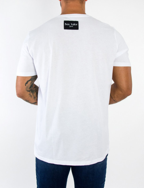 Ben Tailor λευκό ανδρικό Tshirt με τύπωμα 5056