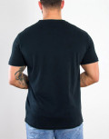 US Grand Polo Ανδρικό μαύρο T shirt με διχρωμία UST036B