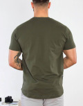 Everbest ανδρικό χακί βαμβακερό T-shirt 212905A