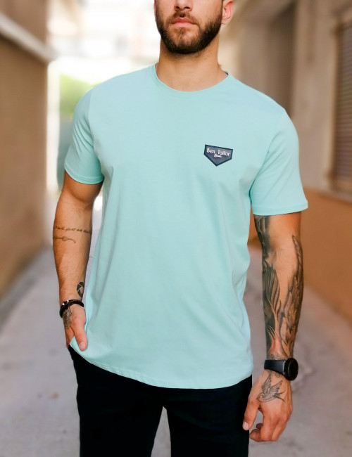 Ανδρικό γαλάζιο βαμβακερό Tshirt τύπωμα Ben Tailor 5142
