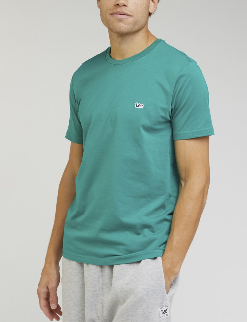 Lee ανδρικό μπλουζάκι πράσινο SS Pach Logo Tee L60UFQA12