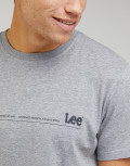 Lee Small Logo Tee ανδρικό γκρι μπλουζάκι LL03FQ03