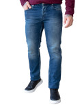 Ανδρικό μπλε  τζιν παντελόνι με ξέβαμμα Plus Size GB4754