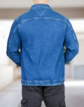Ανδρικό μπλε σκούρο τζιν Jacket με τσέπες 563221W