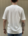 Ανδρική λευκή κοντομάνικη μπλούζα Oversized TST2030W