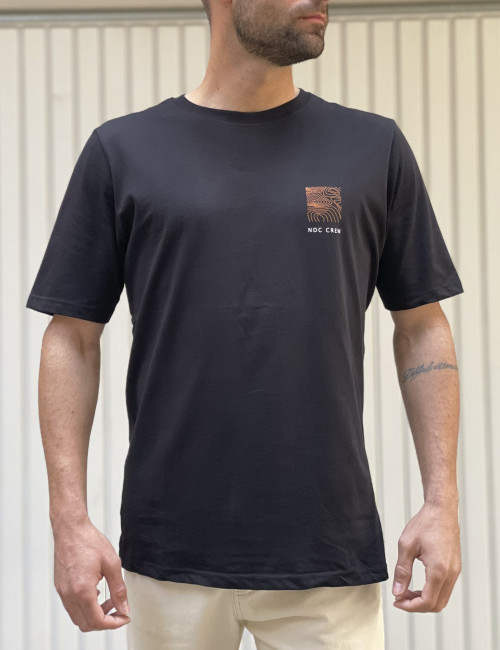 NDC ανδρικό μαύρο Tshirt με τύπωμα 222914