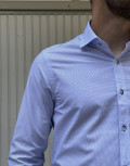 Ανδρικό σιέλ με μπλε λεπτομέρειες μακρυμάνικο πουκάμισο BR145129