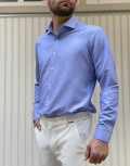 Ανδρικό σιελ πουκάμισο Oxford Modern Fit 243015M