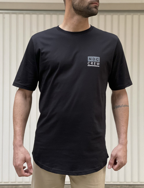 NDC ανδρικό μαύρο Tshirt με τύπωμα 222913B