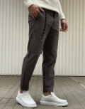 Ben Tailor Ανδρικό ανθρακί υφασμάτινο παντελόνι Kowalski 0398K