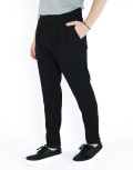 Ανδρικό μαύρο υφασμάτινο παντελόνι με πιέτα FCL230210
