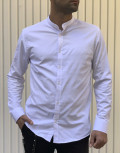 Ben Tailor ανδρικό λευκό πουκάμισο με μάο γιακά 0692W