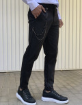Ben Tailor Ανδρικό μαύρο υφασμάτινο παντελόνι Kowalski 0398B
