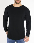 NDC ανδρική μαύρη μακρυμάνικη μπλούζα 2311410