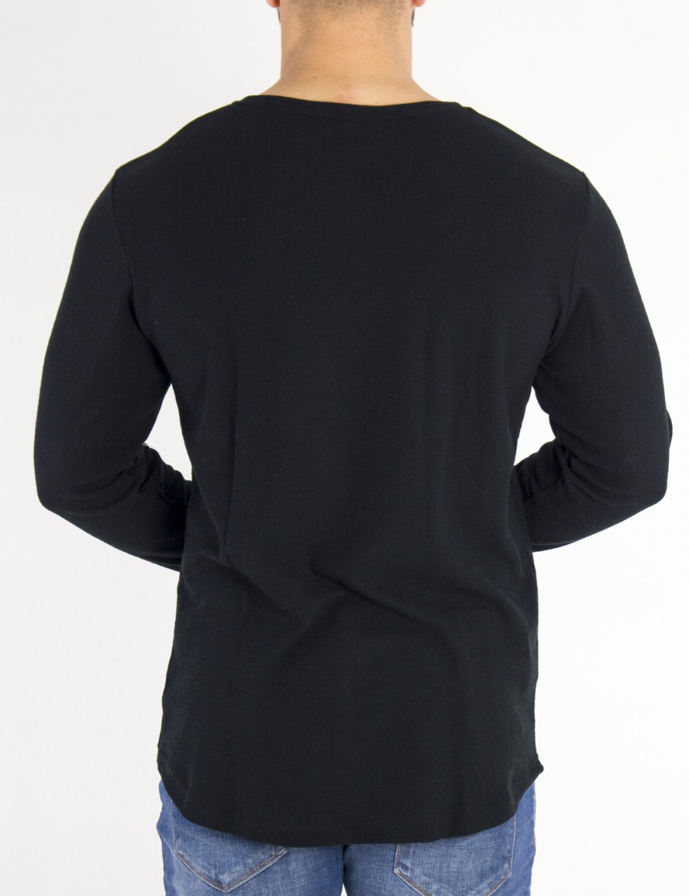 NDC ανδρική μαύρη μακρυμάνικη μπλούζα 2311410