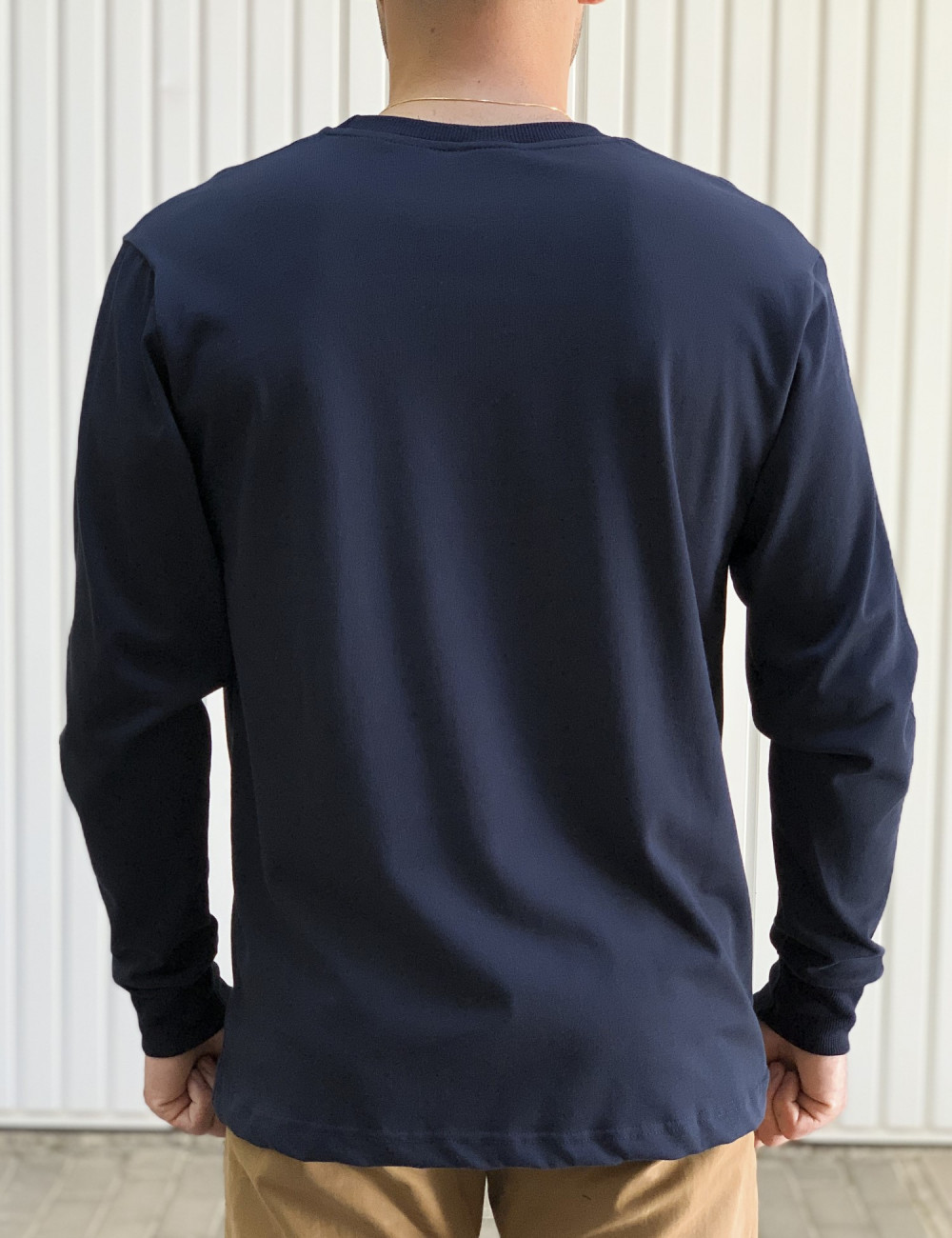 Everbest ανδρική μπλε μακρυμάνικη μπλούζα Plus Size 241014B