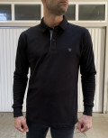 Everbest ανδρική μαύρη Polo πικέ μπλούζα plus size 241999M