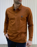Everbest ανδρική κάμελ Polo πικέ μπλούζα plus size 241999T