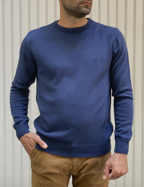 Darious ανδρικό γαλάζιο πλεκτό πουλόβερ 23149G