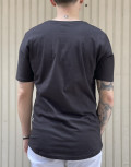NDC ανδρικό μαύρο Tshirt με τύπωμα 222905