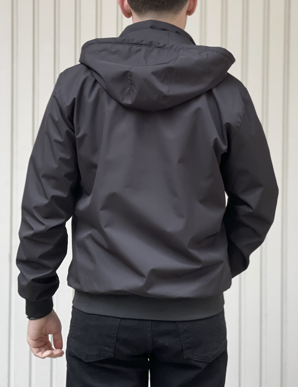 Ανδρικό μαύρο Jacket με κουκούλα WS8032